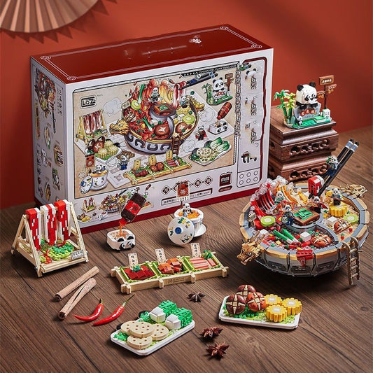 Sichuan canard mandarin marmite nourriture petites particules Puzzle assemblage jouets pour enfants