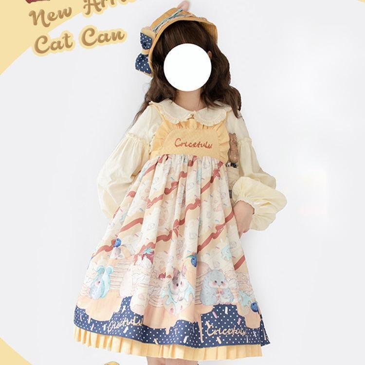 Coupe Lolita jaune mignonne et douce pour la robe d'été Jsk