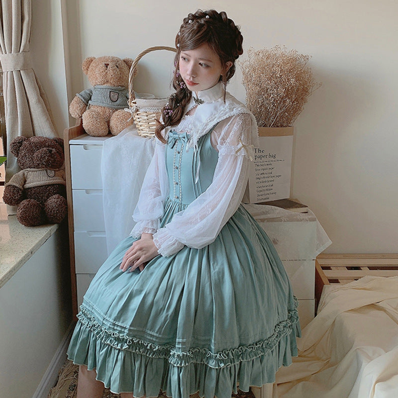 Lolita Girl Lolita Dress Summer Short Sleeve Jks Dress