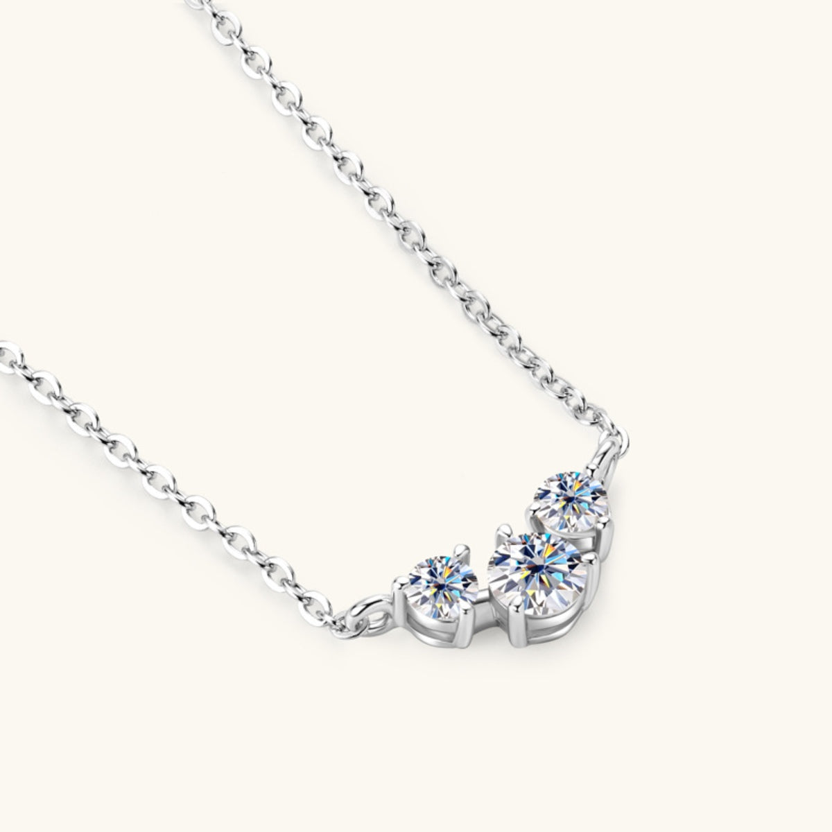 Collier de moissanite incrusté en argent sterling 925