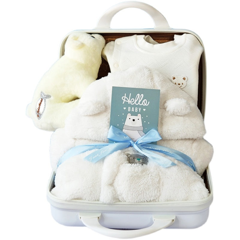 Coffret cadeau pour bébé, combinaison épaisse matelassée ours polaire pour hommes et femmes