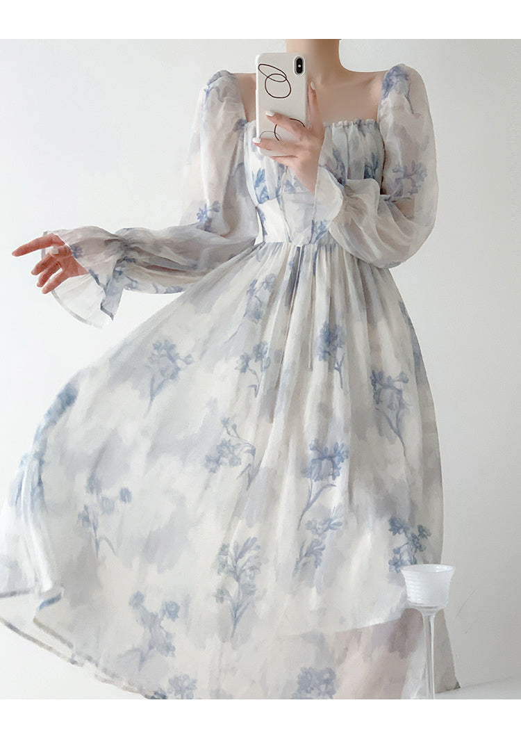 Advanced Feel Of Fairy Flower Printed Dress