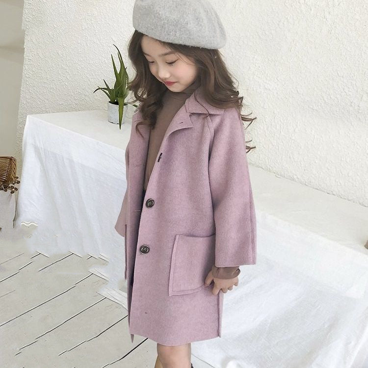 Manteau en laine pour enfants pour l'automne et l'hiver