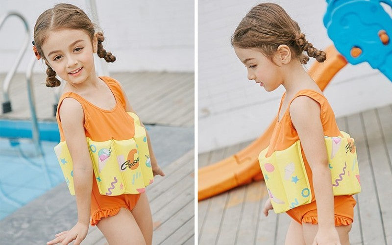 Gilets de sauvetage pour enfants, maillots de bain une pièce, gilets de sauvetage pour bébés filles