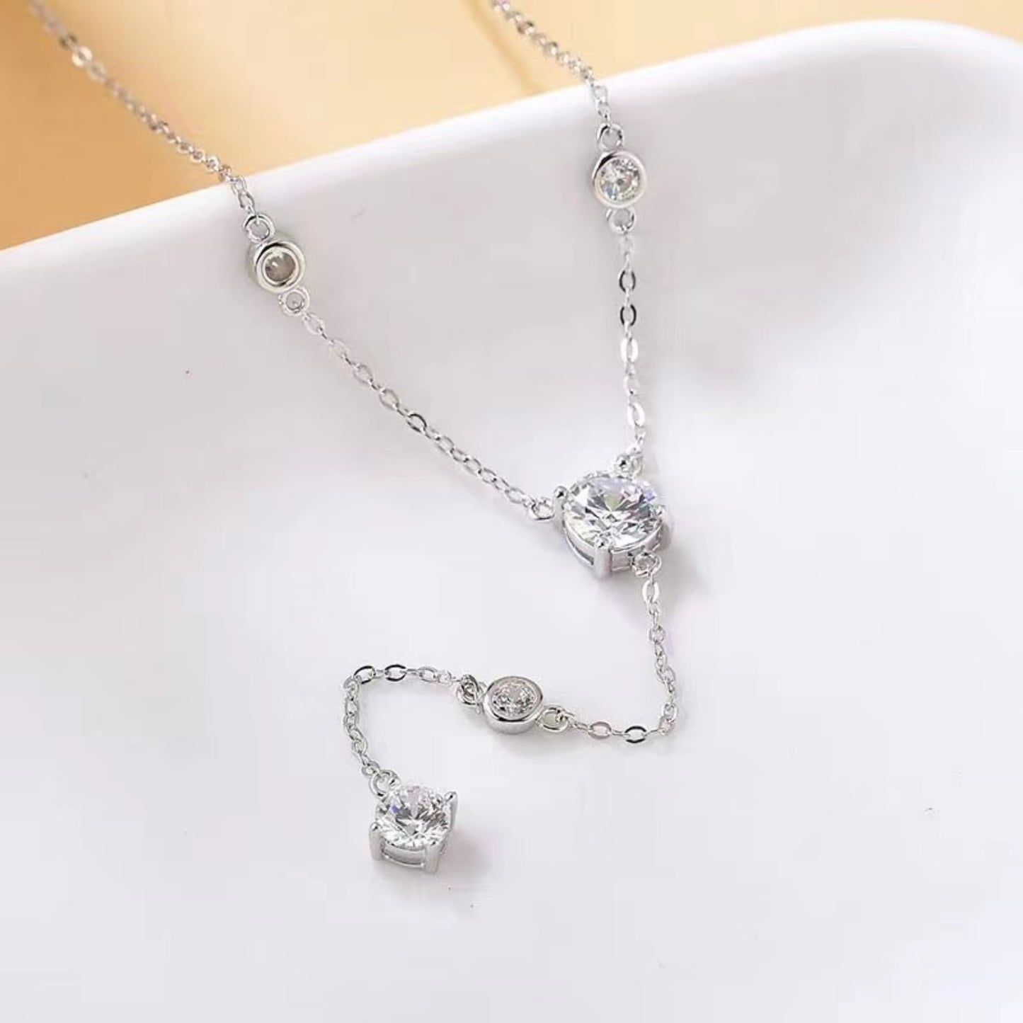 Collier en argent sterling 925 moissanite 1,5 carat