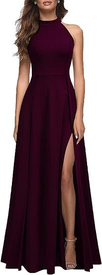 Women's Fashion Halter Evening Dress