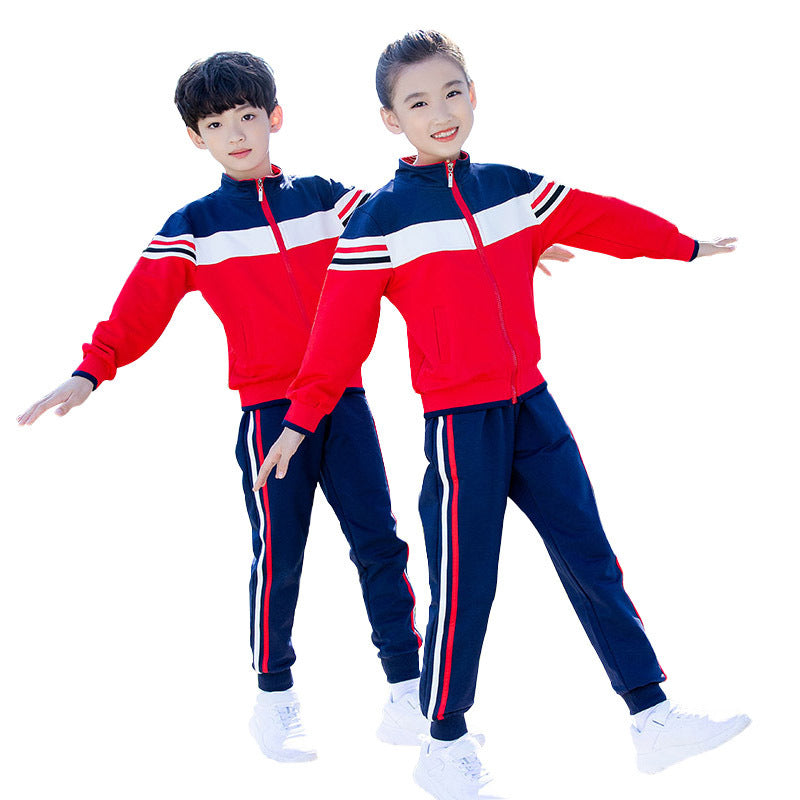 British Style Spring And Autumn Primary School Sportswear Two-piece Set