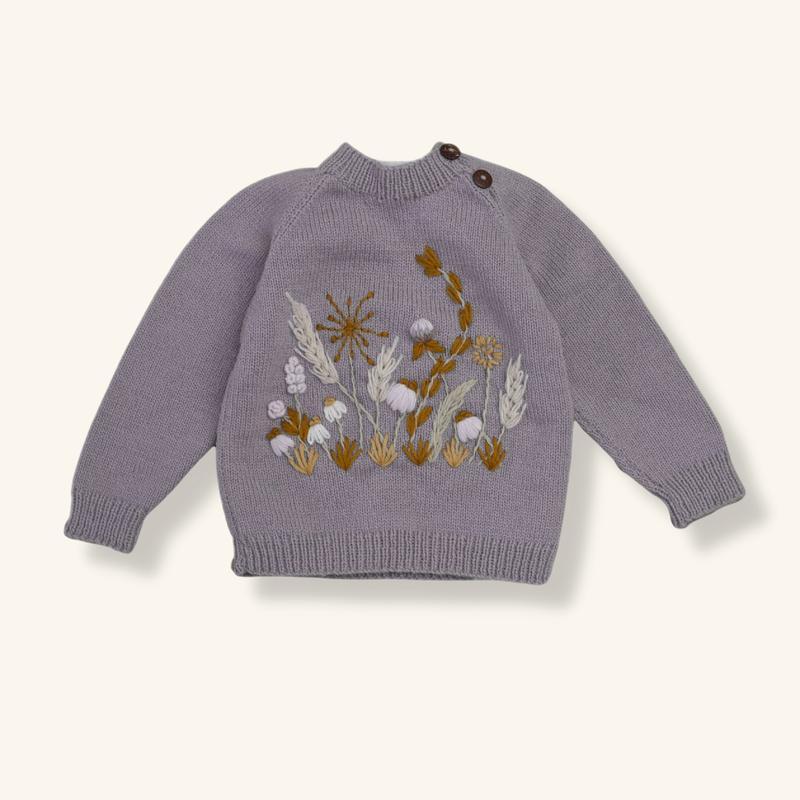 Cotton Shirley Bredal Series Girls Super Hand-embroidered Pullover Sweater