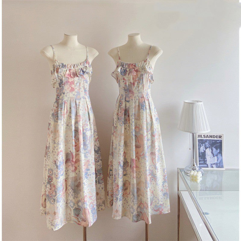 Floral Strap Dress For Women Summer