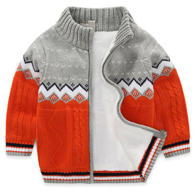 Children's Plush Sweater Thick Knit Cardigan