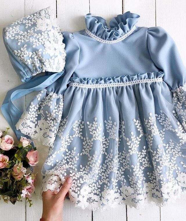 Robe fille florale vêtements pour enfants dentelle été