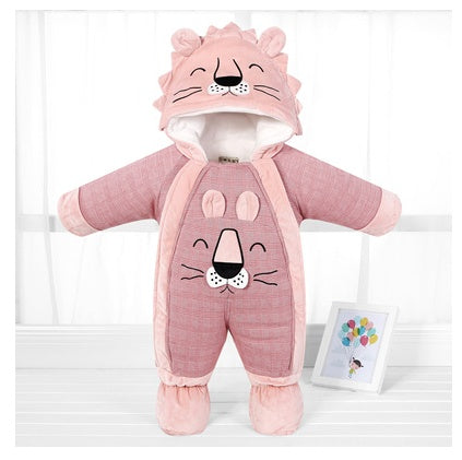 Thicken Baby Winter Suit Warm Cotton One-piece Outing Clothing