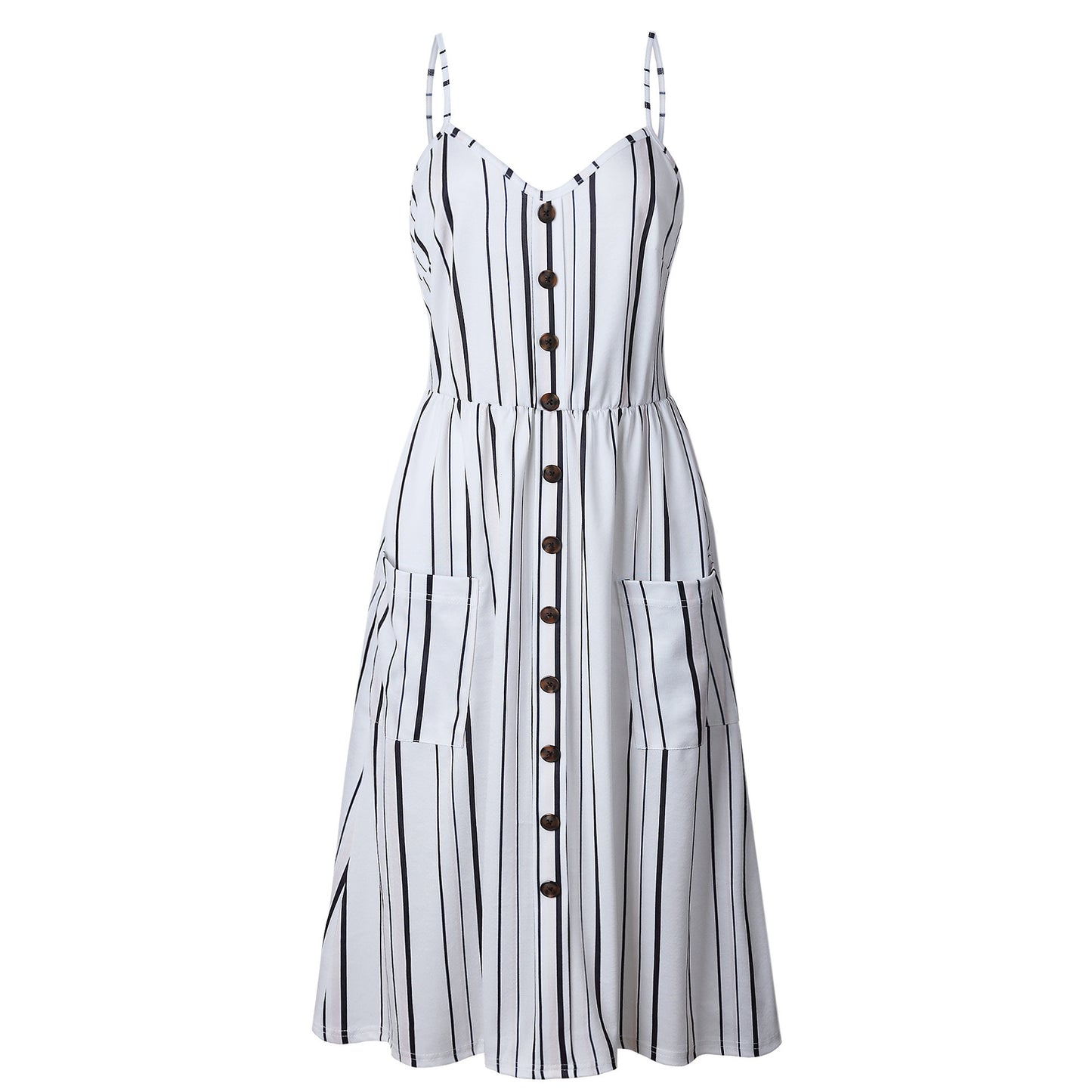 Robe fleurie à bretelles tendance pour femme