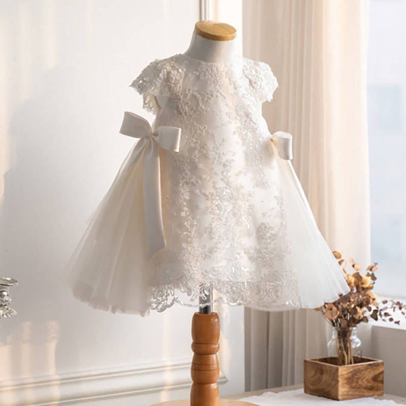 Robe en coton Performance en dentelle pour enfants