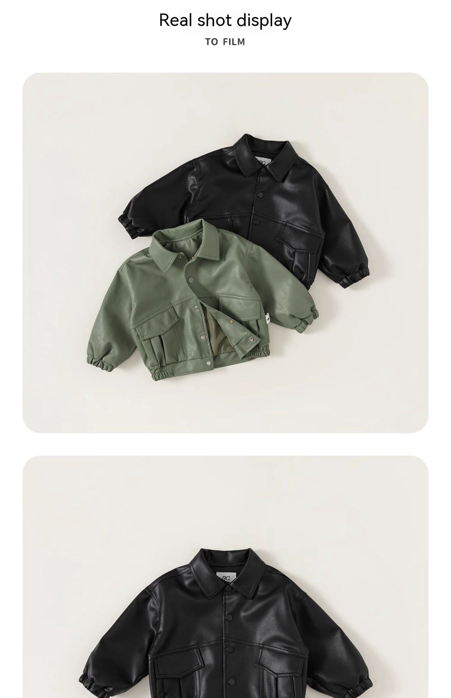 Children's Coat Autumn Leather Top