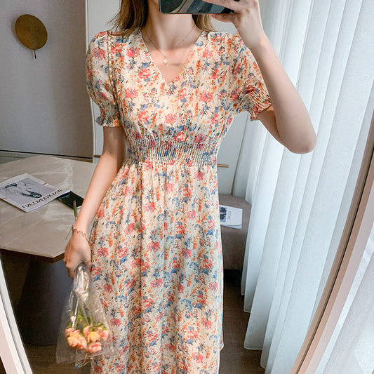 Women's Summer Small Floral Suspender Dress