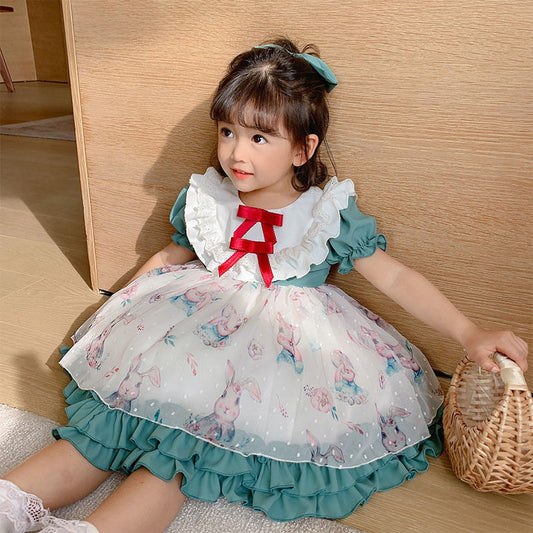 Falda de princesa lolita de estilo occidental falda de tul para niños