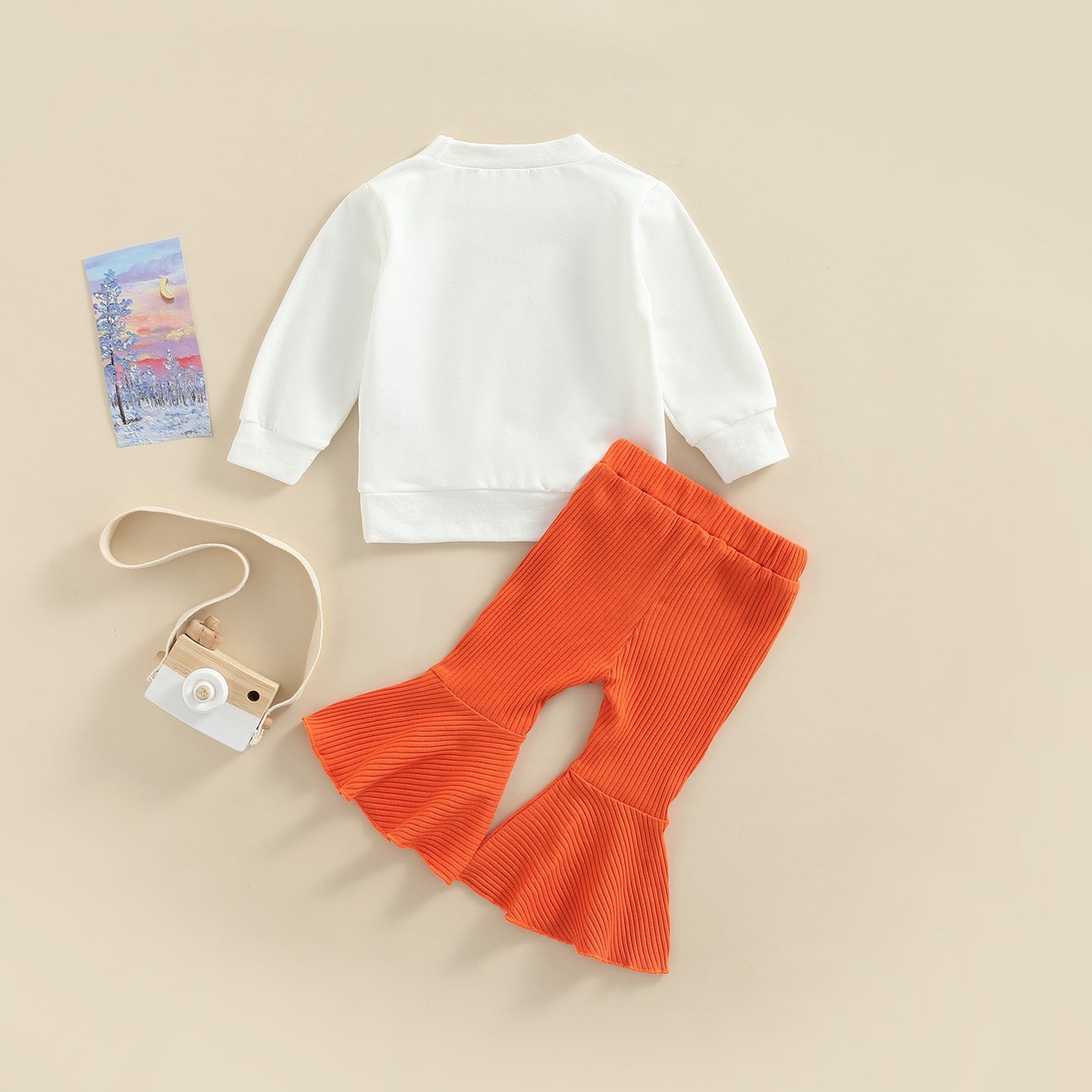 Vêtements pour enfants d'Halloween Filles Blanc Simple Imprimé