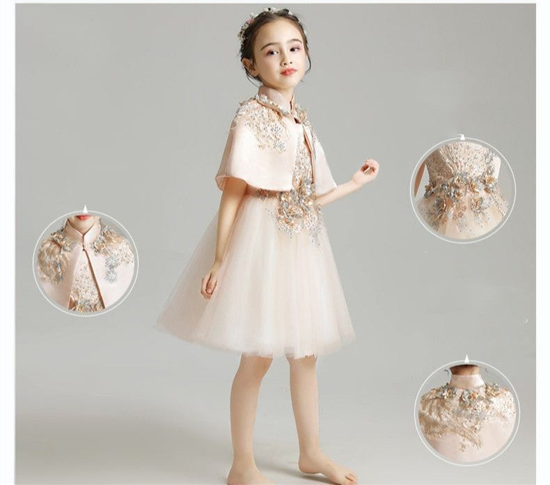 Robe de spectacle de piano pour enfants, robe de soirée d'hôte