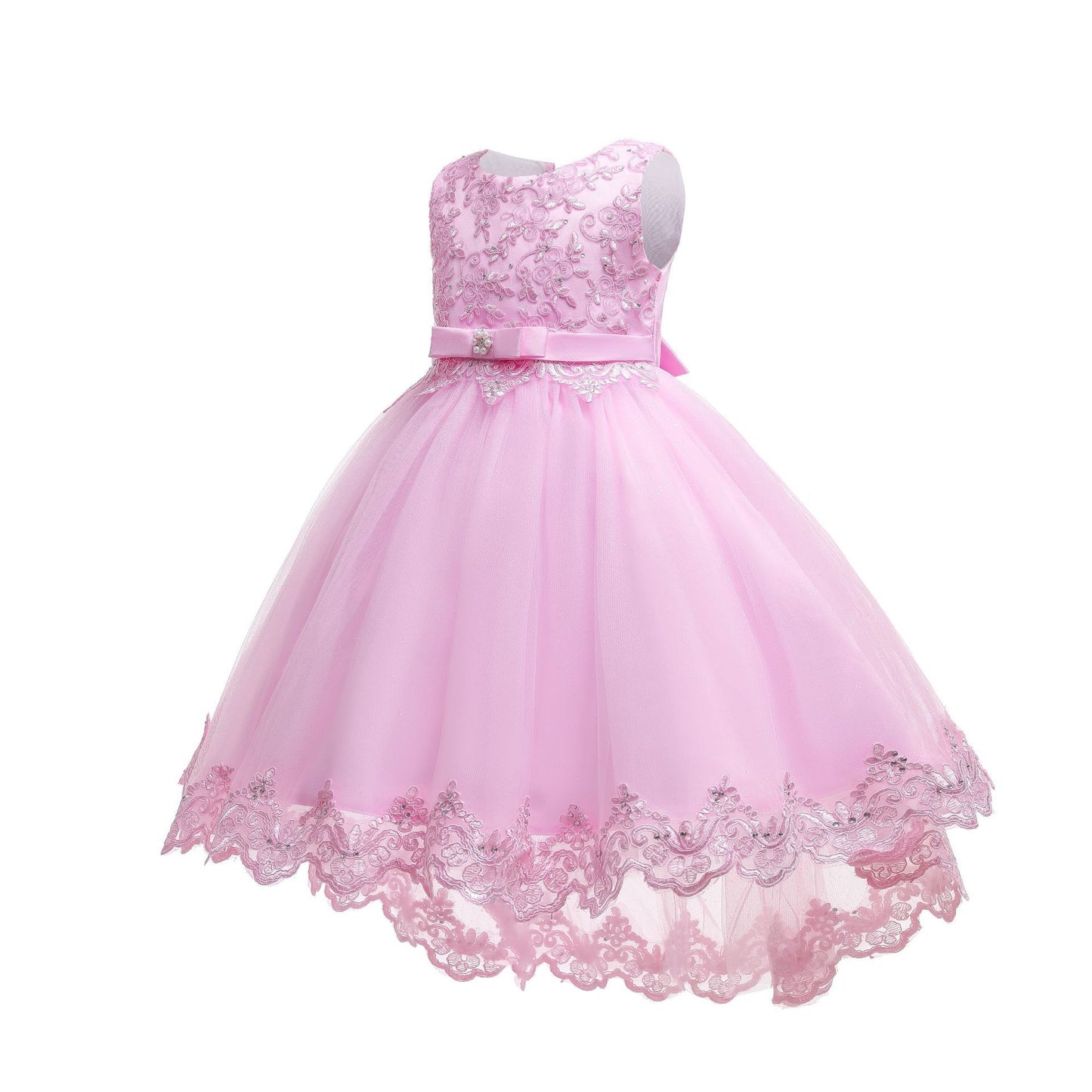 Girls Fashion Puffy Yarn Trailing Princess Dress