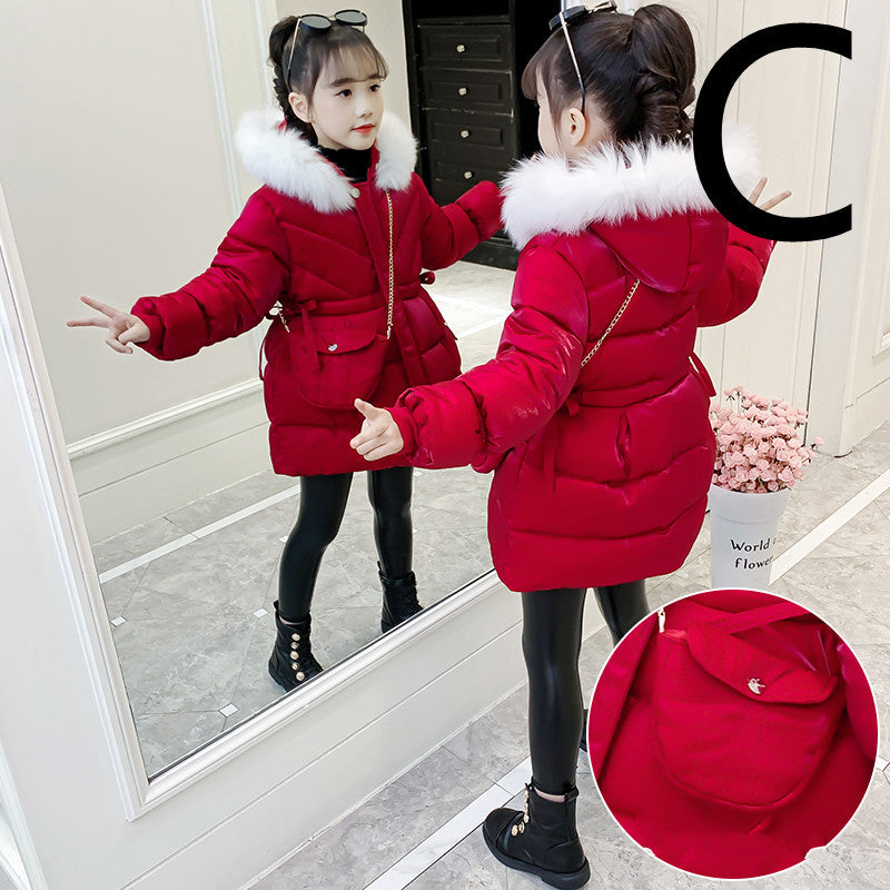 Children's Mid-length Padded Down Jacket