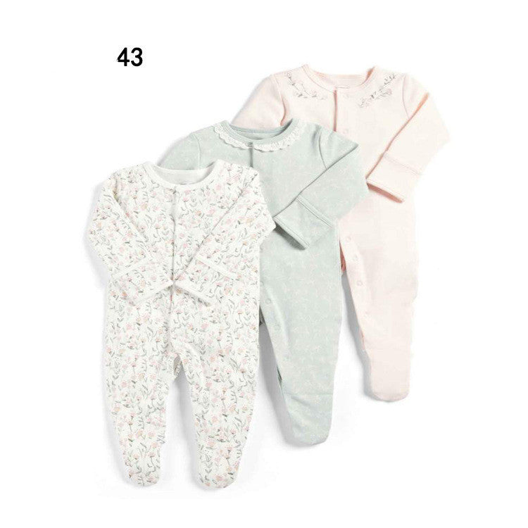 Three New Baby One Piece Rompers With Long Sleeves And Feet