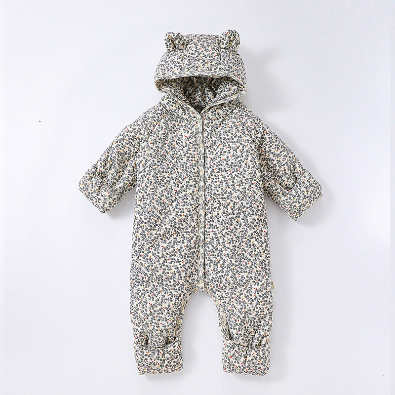 Thickened Warm Children's Romper In Winter