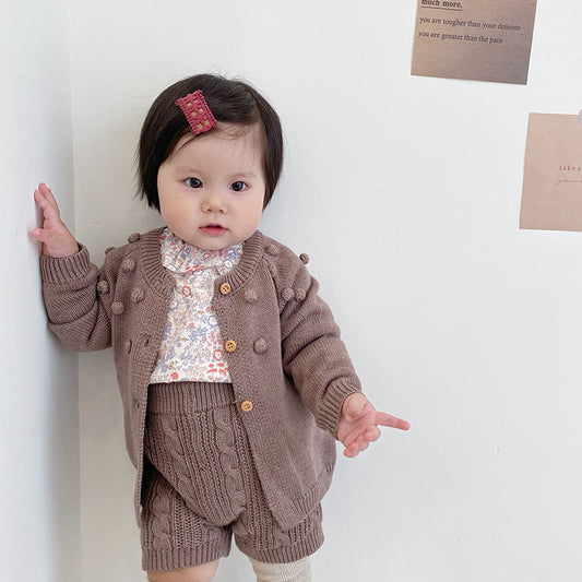 Ensemble pull et tricot pour bébé, garçons et filles