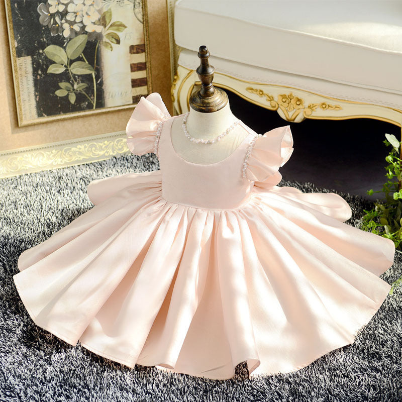 Robe de soirée pour premier anniversaire de bébé fille de fleur, petite robe à fleurs pour enfant