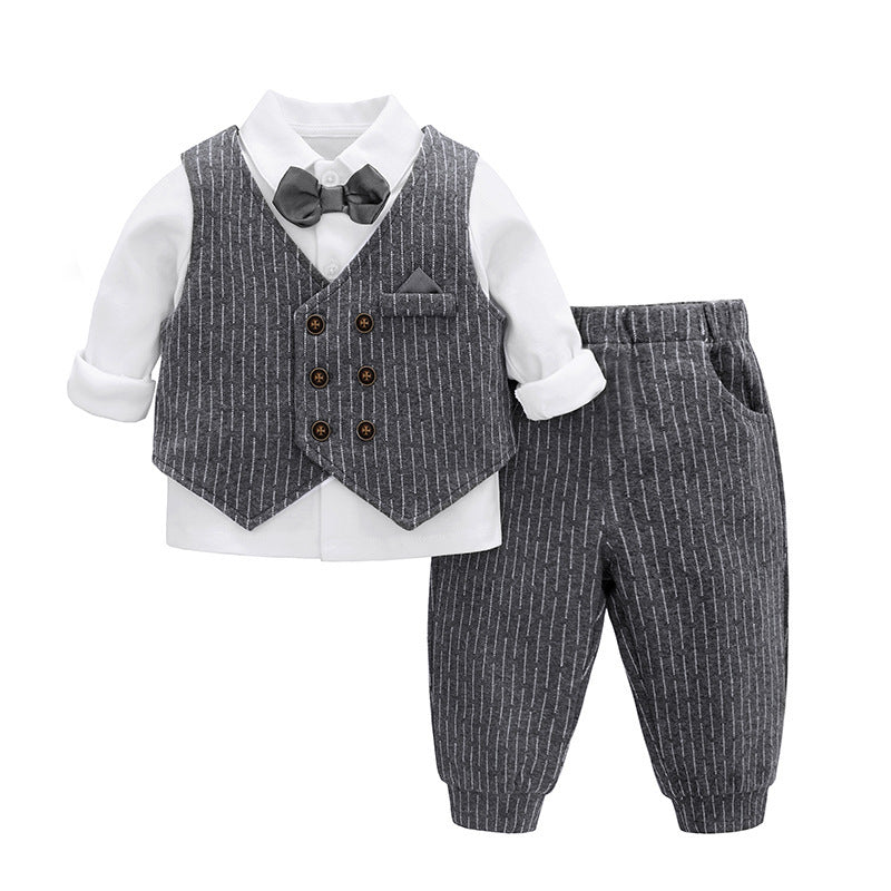 Costume de bébé à manches longues pour homme à la mode