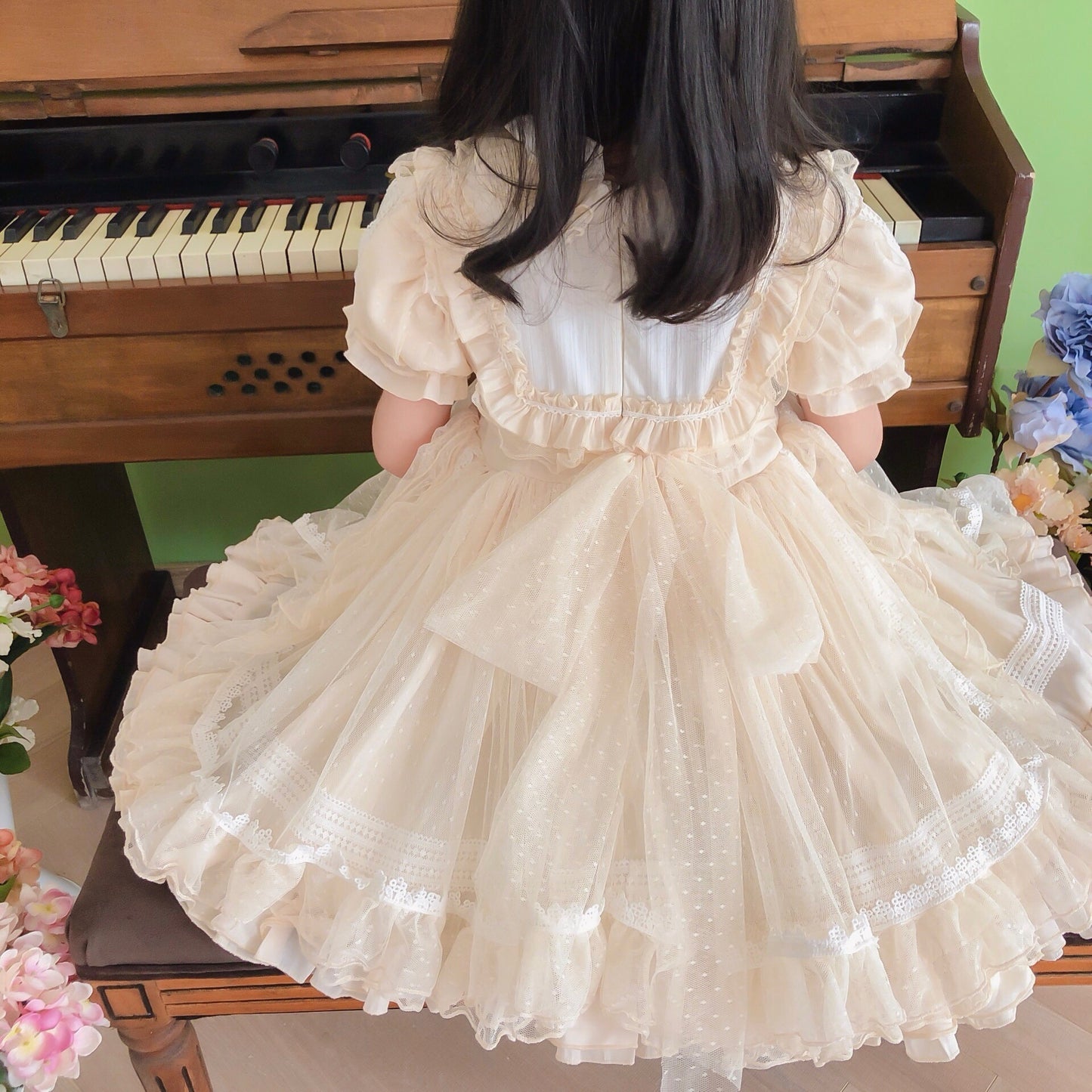 Robe en dentelle pour filles, jupe Tutu de princesse