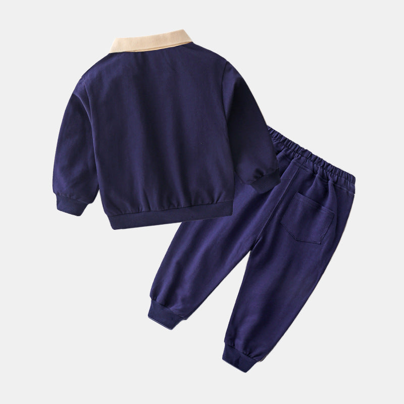 Traje casual para bebé, sudadera deportiva para niños, pantalones de moda