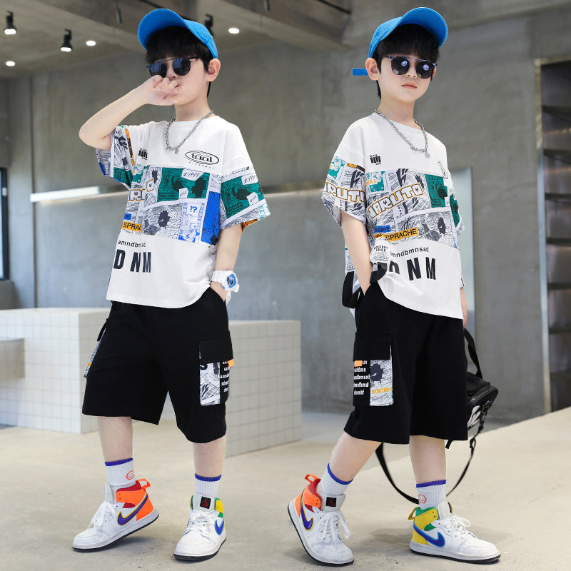 Boy's Cool And Handsome Short Sleeve Suit