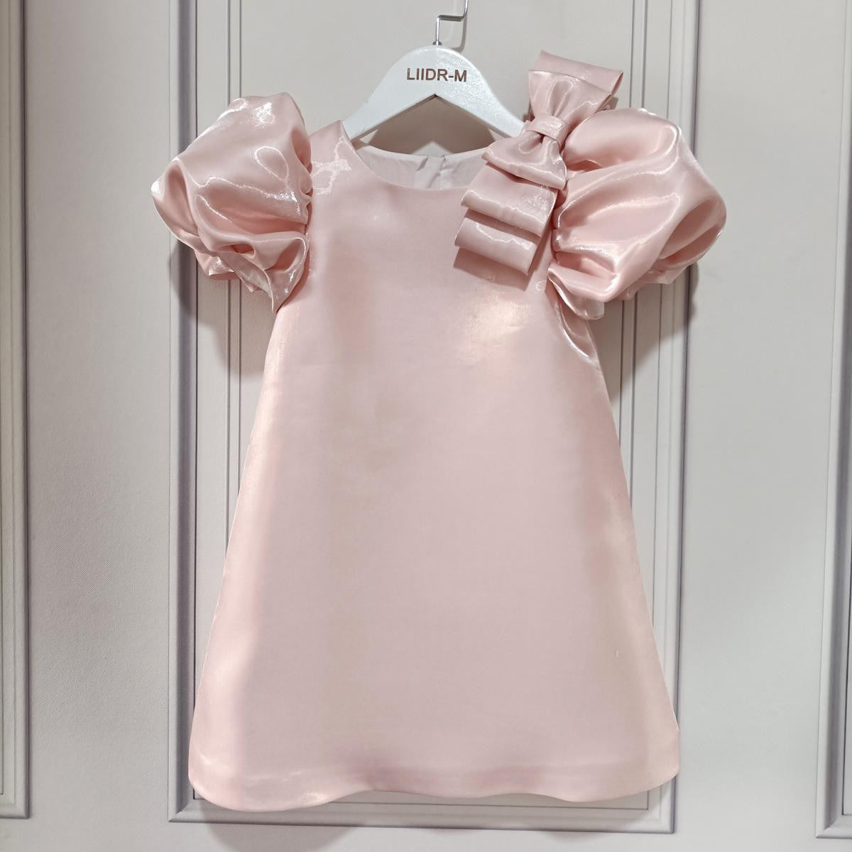 Girls' Fashionable Personality Bubble Sleeve Dress