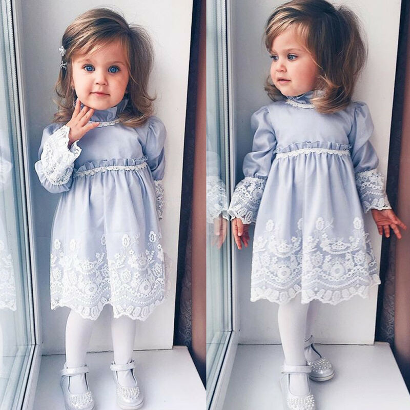 Robe fille florale vêtements pour enfants dentelle été