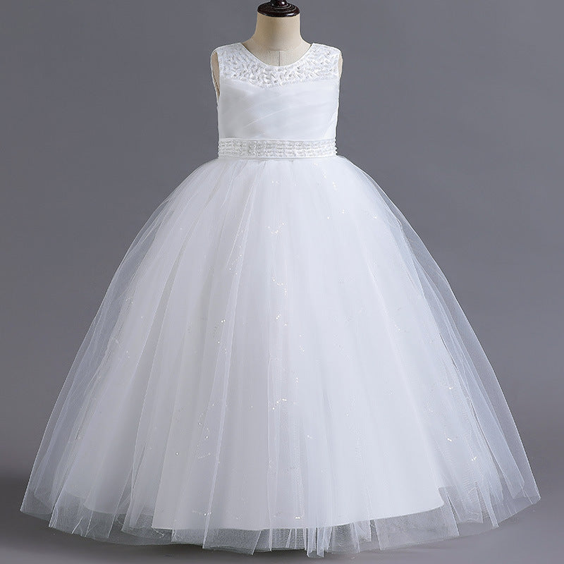 Children's Fashion Beaded Evening Dress