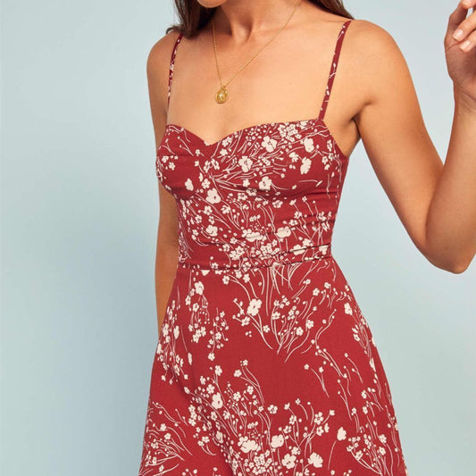 Vestido retro floral de moda para mujer