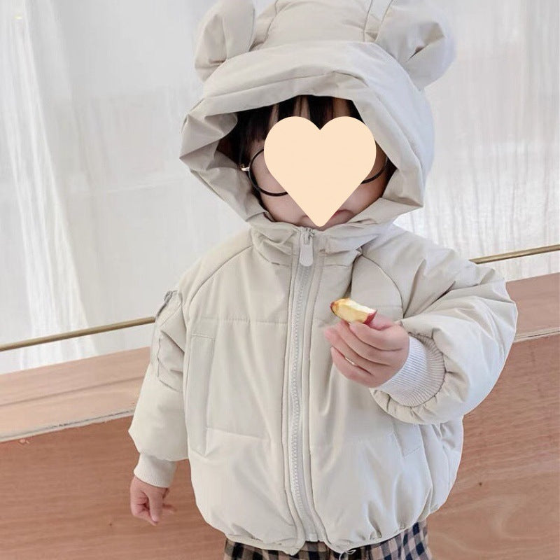 Veste à capuche chaude et épaisse pour bébé fille