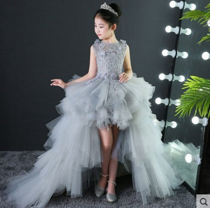 Robe de soirée filles princesse queue d'enfant