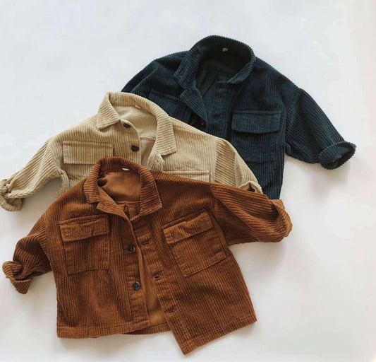 Vintage Kids Corduroy Loose Cardigan Jacket