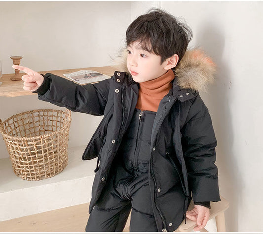 Baby Down Jacket Boy Suit Children's Western Style Jacket Anti-season