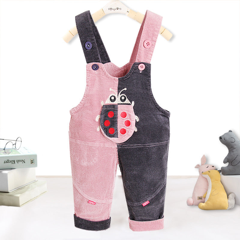 Thicken Plus Velvet Children's Overalls