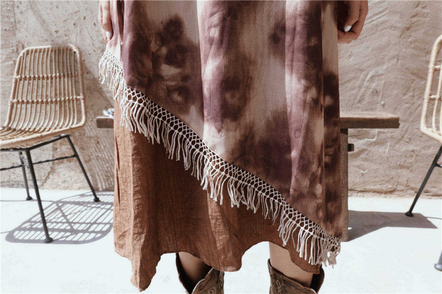 Bohemian Tassel Camisole Dress