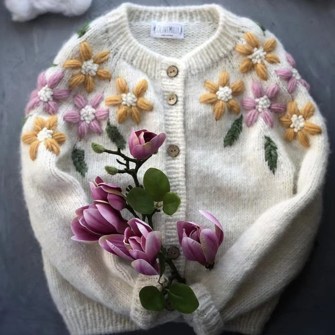 Thin Sweater Cardigan Girls' Top Knitted