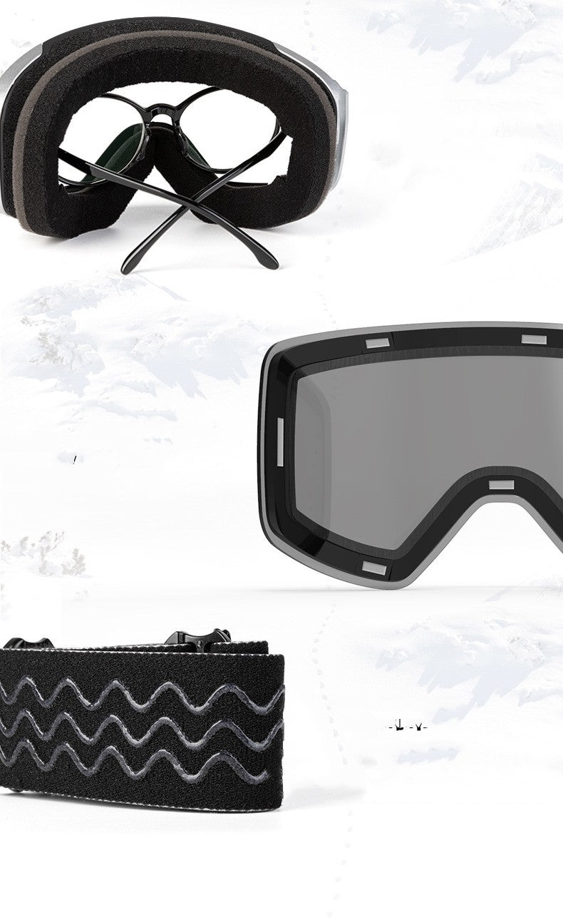 Ski Goggles Magnetic Double Layer Anti-fog