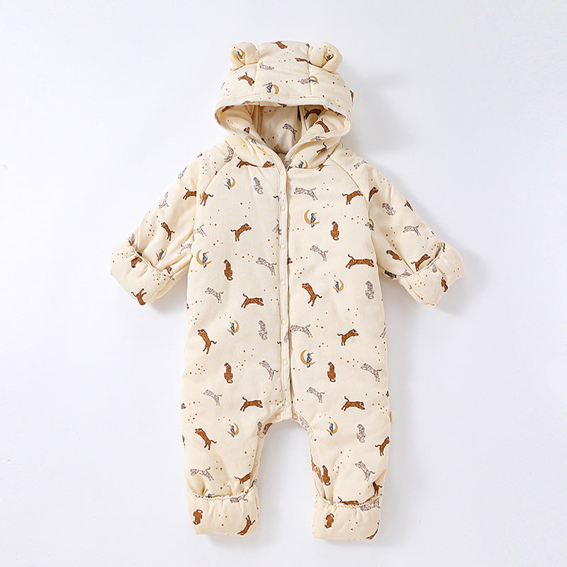 Thickened Warm Children's Romper In Winter