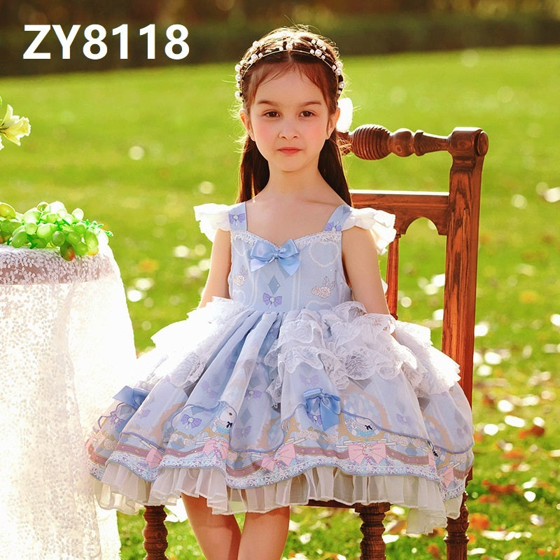 Cute Cartoon Baby Princess Dress Suspenders Children's Tutu Skirt