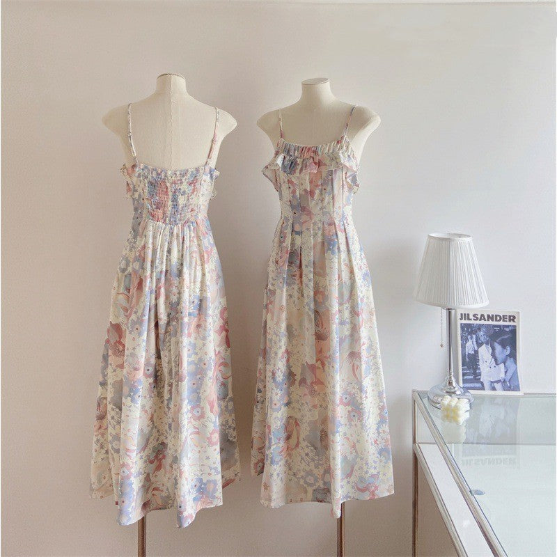 Floral Strap Dress For Women Summer