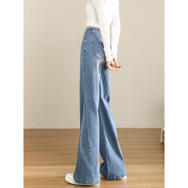 Women's High Waist Artistic American Slightly Flared Jeans