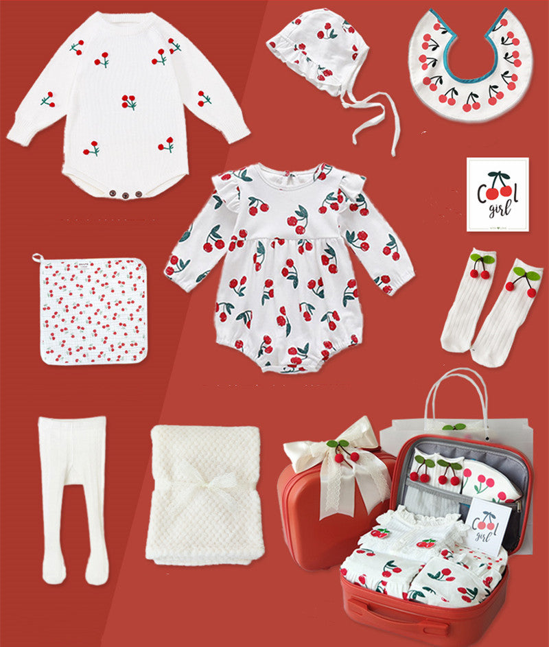 Baby Creative Cherry Print Onesie Set